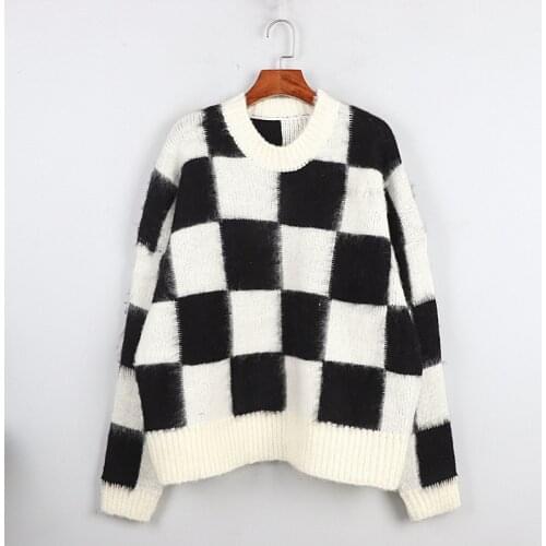 1103 2020 Autumn Free Shipping Crew Neck Long Sleeve Kint Sweater Black Fashion Womens Clothes DL