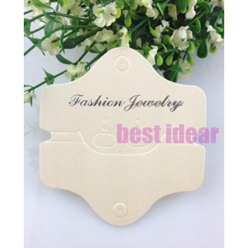 Thick Light Yellow Paper Jewelry Necklace Cards, 200pcs/lot Jewlery Sets Necklace/Earring Display Tags/Cards Free Shipping