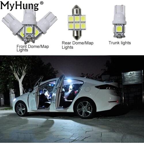 Convenience Bulbs For Honda Fit 2005-2010 Car Led Headlight C10W W5W Replacement Bulbs Dome Lamp Bright White 5PCS Per Set