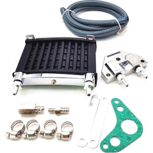 Universal CNC Engine Oil Cooler Kit Radiator 125cc 140 150cc PIT PRO Trail Dirt Bike