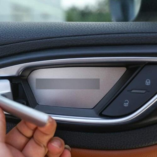 Aluminum Alloy Interior Door Bowl Patch Trim 4pcs For Alfa Romeo Giulia Stelvio 2017 (Blue)