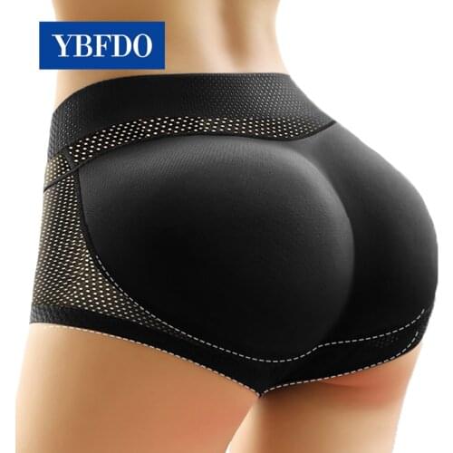 YBFDO Women Control Panties with Pad Butt Lifter Hip Enhancer Mesh Breathable Underwear Push Up Big Ass Fake Butt Body Shaper