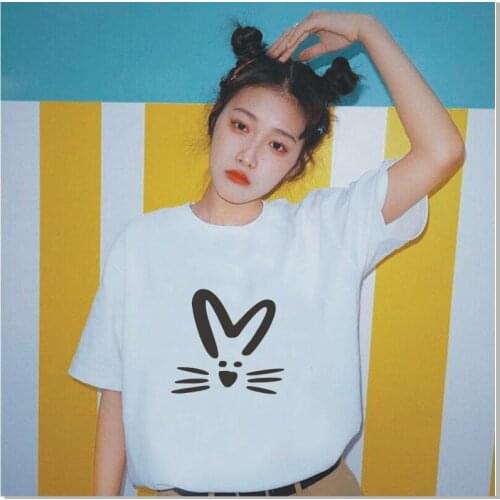 Funny animal print womens T-shirt casual Harajuku cotton short sleeve street plus size round neck T-shirts camiseta mujer