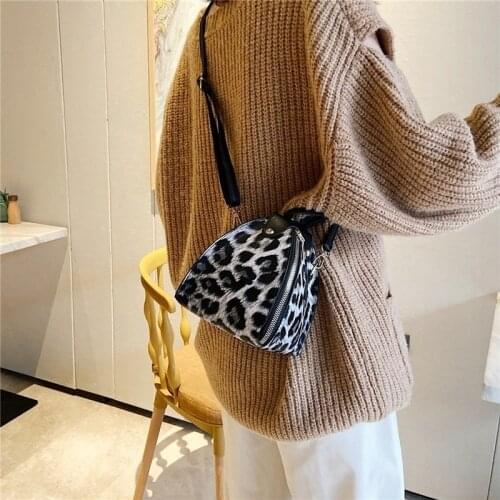 Women Handbags Messenger Bags Leopard Print Leather Shoulder Bag Messenger Bag Flap Crossbody Bags