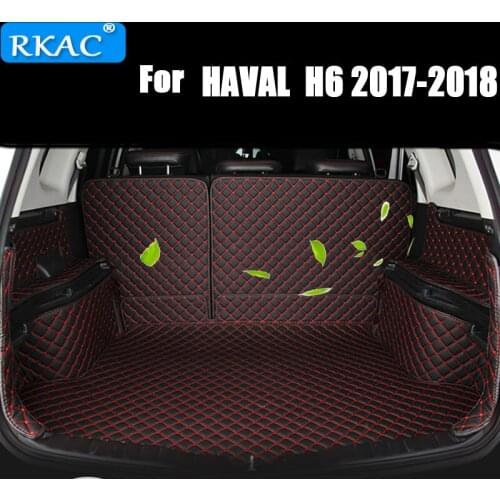 3D Full Covered Waterproof car trunk mats for Haval H6 2017 2018 waterproof cargo liner mat boot carpets leather