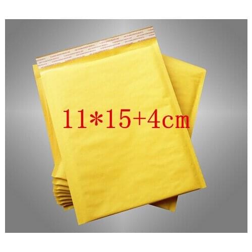 50pcs/LOT 110x190mm Manufacturer Kraft bags bubble mailers padded envelopes paper mailer MAILING bag 11*15+4cm