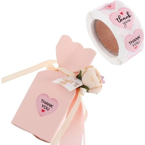 500pcs/roll Thank You Seal Gift Packaging Seals Sticker Paper Round