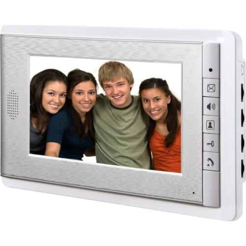 7 Inch Wired Color LCD Screen 2-way Hands Free Video Intercom,Support Monitoring, Unlock, Dual way Door Intercom