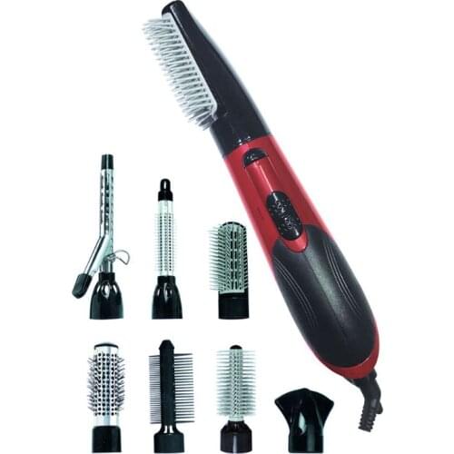 7 in 1 Multifunction Professional Negative Ion Hair Dryer with Comb Curling Wand Straight Set Styling Tool EU Plug