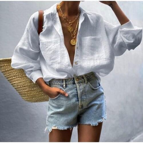 AIER WODE Button Down Blouses