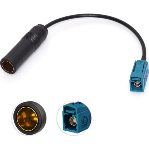 Superbat DAB DAB+ FM AM Antenna Connector DIN Jack to Fakra Z Aerial Splitter DIN Adapter Cable 15cm for Car Digital Radio