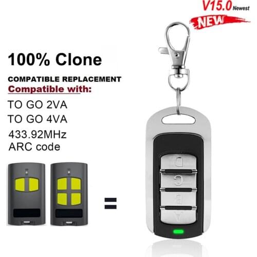 BENINCA Garage Remote Control 433MHz BENINCA TOGO TO GO 2VA 4VA Gate Remote Door Opener Duplicator 433.92MHz IPX6 Newest
