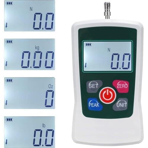Digital Professional Push Pull Force Gauge With Max Load Value 200N 20Kg 45Lb 720Oz Load Division Value 0.1N 0.01kg 0.01Lb 1Oz