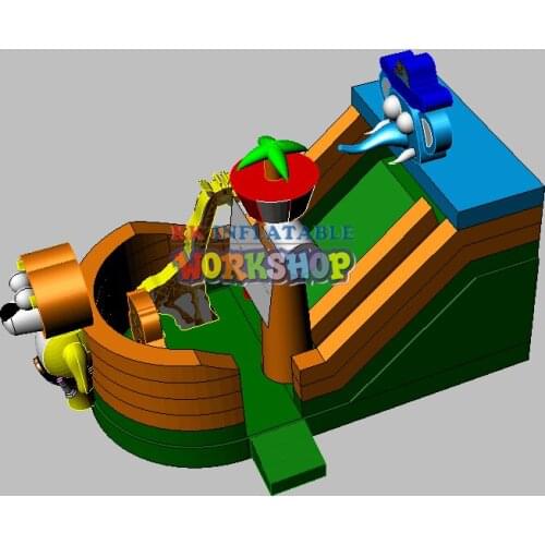 Playground Children Large Bouncy Trampoline Inflatable Pirate Boat Slide For Party Use