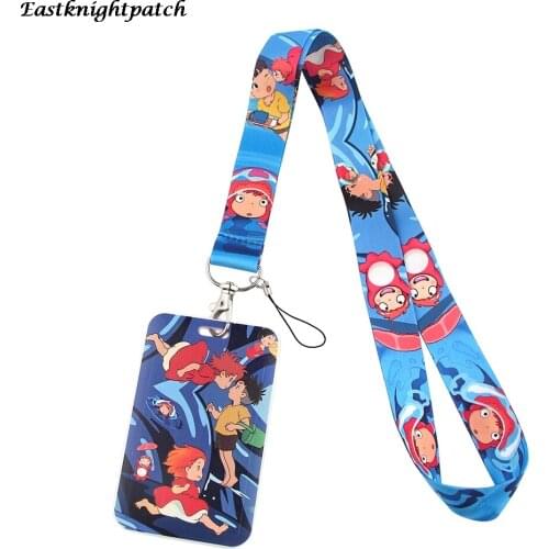 E2857 Cartoon Lanyard Keychain keys Badge ID Mobile Phone Rope Kids Gifts Lanyard With Card Holder Cover