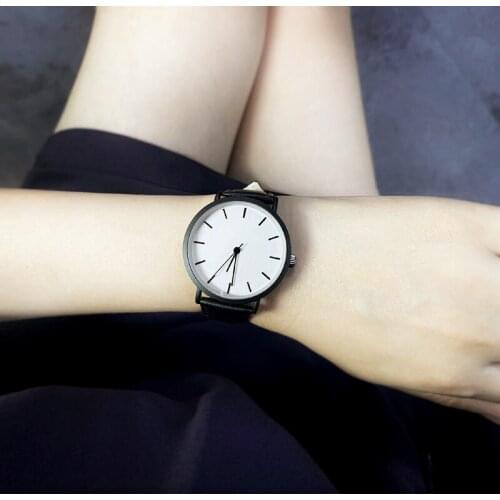Enmex style lady gift wristwatch Brief vogue simple stylish Genuine leather elegant quartz clock fashion lady watch