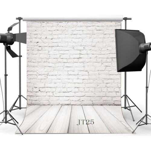 Photography Backdrops Vintage Brick Wallpaper & Nostalgia Stripe Wooden Floor Portraits Background