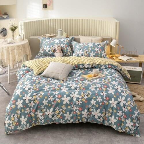 Cotton Bedding Set High Quality Skin Friendly King Size Duvet Cover Set Printing Quilt Cover Set 3pcs/4pcs