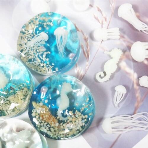 Mini Jellyfish Modeling Resin Mold Ocean Theme Fillers DIY Filling Materials Making Accessories
