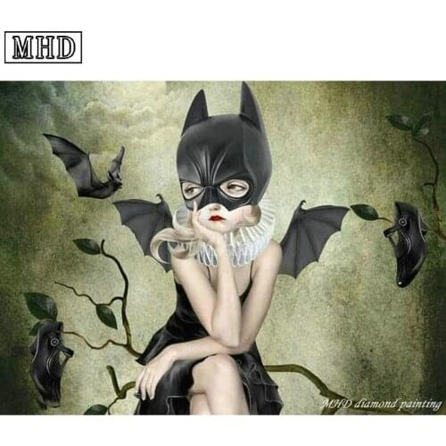Mosaic picture girl bat picture DIY diamond painting diamond cross stitch home decoration kit SC59