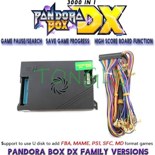 New Come Pandora Box DX 3000 in 1 Motherboard 34*3D Games Support 3/4 Player VGA HDMI HD Video Save Function For Arcade Console
