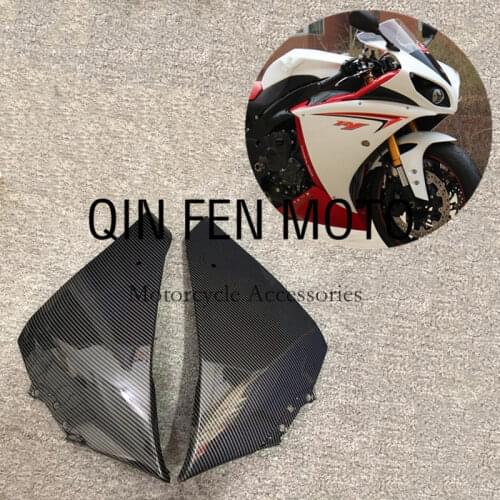 Carbon fiber paint Upper Front Side Radiator Cover Fairing Fit For Yamaha YZF R1 2009 2010-2014