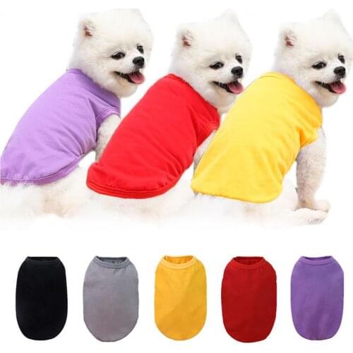 Sommer Reine Baumwolle Weiche Plain Doggy Weste Katze Bodenbildung T Shirts für Kleine Medium große Hunde for Daily Wear