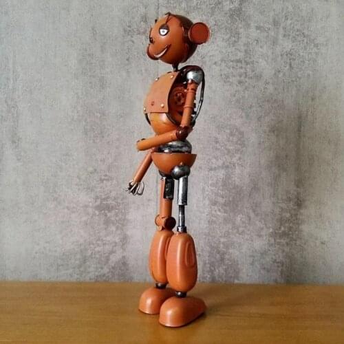 Punk Robot Vintage Ironwork Model Tin Retro Crafts Handmade Handicraft Decorations Nostalgic Metal Iron Gifts
