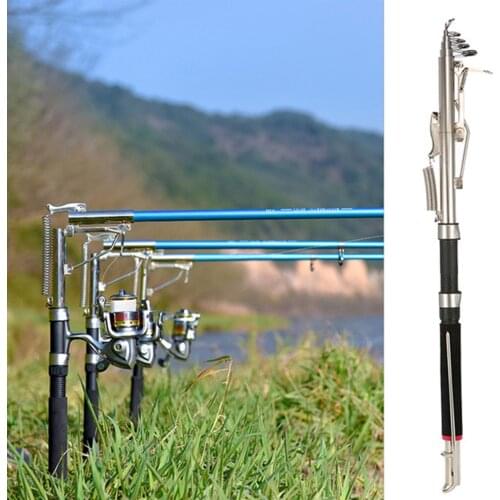 Portable Automatic Telescopic Fishing Rod Sea River Lake Fishing Pole Device Spinning Ring Rod Fishing Stick