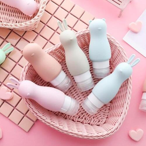 Portable Cartoon Rabbit/Bear Squeeze Bottle Containers Mini Traveler Perfume Bottles Shampoo Bath Travel Storage Bottle