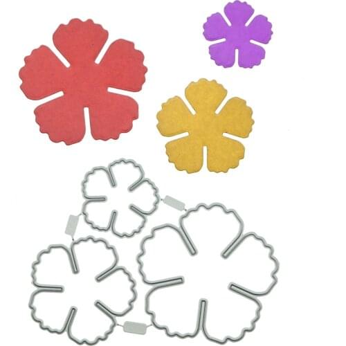 Cutting Dies For Scrapbooking 5-Petal Flower Metal Cutter Handmade Photo Album Card Diary Book DIY Decorating Paper
