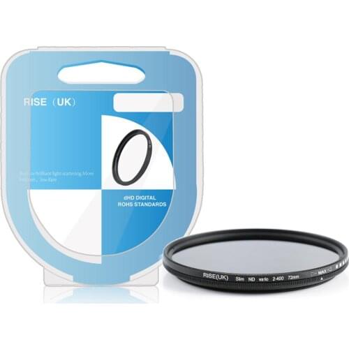 RISE (UK)72mm Slim Fader ND Filter Adjustable Variable Neutral Density ND2 to ND400 For Sony nikon lens