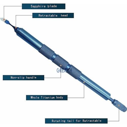Sapphire Blades Knives Ophthalmic Lancet Cornea Blade Veterinary Ophthlamic Eye Instrument