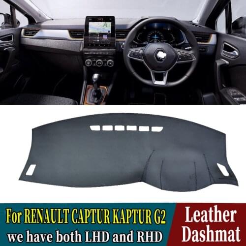 PU Leather Dashmat Dashboard Cover Mat Carpet Car-Styling Accessories CARPET For RENAULT CAPTUR KAPTUR G2 2020 2021 2022 LHD RHD