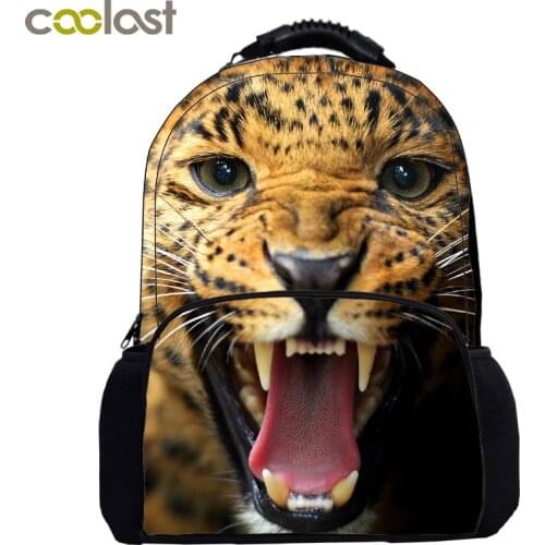 Animal School Bags for Kids Lion Cat Printing Backpack for Teenager Women Men Travel Bags Big Space Laptop School Backpack Femme