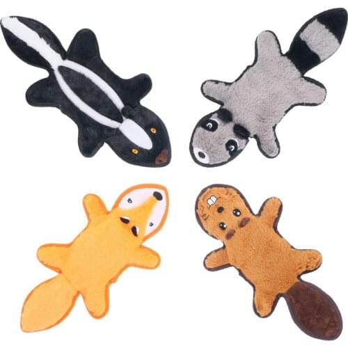 Dog Chew Plush Toys Cute Puppy Squeaky Training Toy Rabbit Squirrel Pet Supplies