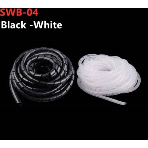 SWB-04 Spiral wrapping band SWB-04 diameter 4mm About 21.5M Length Black Cable casing Cable Sleeves Winding pipe Spiral Wrapping