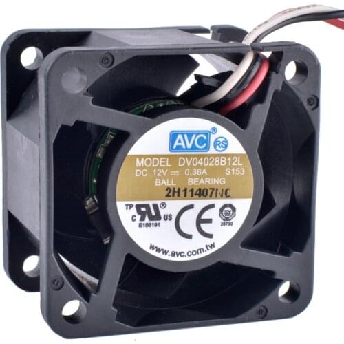COOLING REVOLUTION DV04028B12L 4028 4cm 40mm fan 12V 0.36A Temperature Control Sensor - Silent Airflow Cooling Fan