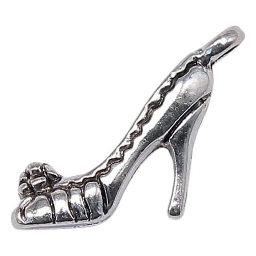 WYSIWYG 10pcs 14x13mm High-Heeled Shoe Charms For Women Jewelry Making Flower Shoe Charms High-Heeled Shoes Charms