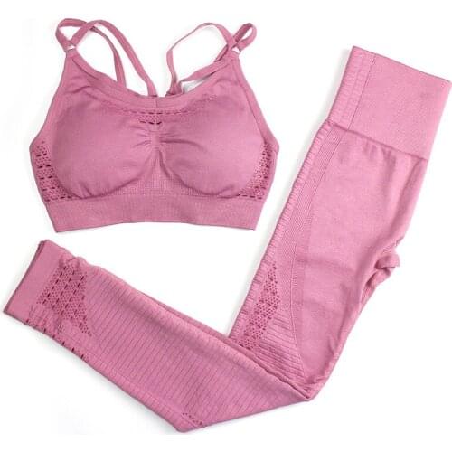 Gym 2 Piece Set Workout Clothes for Women Sports Bra and Leggings Set Sports Wear for Women Gym Clothing Athletic Yoga Set