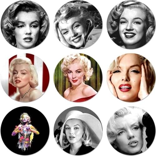 Marilyn Monroe Icons Pins Badge Decoration Brooches Metal Badges For Backpack Decoration 58mm