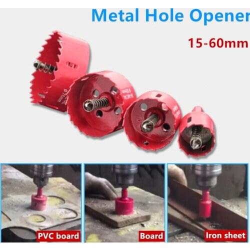 1Pcs 15-60MM M42 Bimetal Hole Opener Gypsum Board Plastic Iron Plate Metal Woodworking Drill Bit Reamer Woodworking Tool Drill