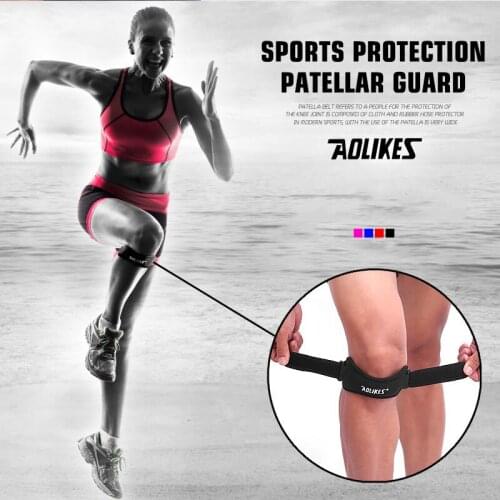 1Pcs Women Fitness Knee Belt Female Kneecap Support Patella Guards Gym Knees Protector Pressure Antislip Shock Absorption