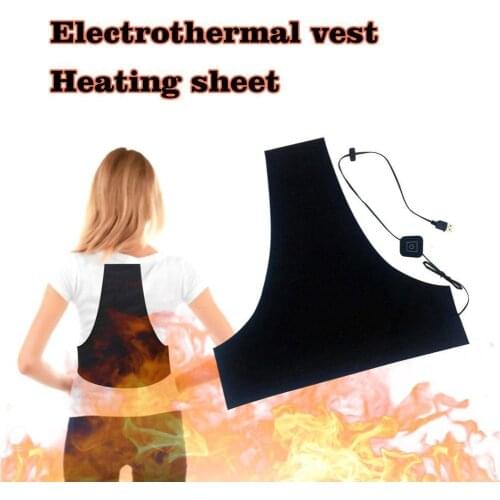 1Pcs Heating Jacket Vest Smart USB Interface Electric Clothing Long Sleeve Vest Hiking Men Cotton Down Thermostat Cycling W E1B5