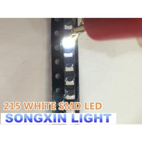 100PCS 215 White SMD LED 6000-9000k Side View 2.8*1.2*0.8mm Emitting Super Bright Light emitting diode Lamp bead 2810 2812 leds
