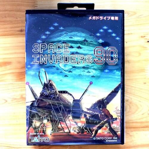 Space Invaders 90 16 Bit SEGA MD Game Card With Retail Box For Sega Mega Drive For Genesis