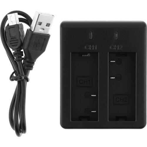 2 Channels 100V-240V Charger with USB Cable for SJ4000/SJ4000 Wifi/SJ4000 Plus/SJ5000 WiFi/ SJ5000 Plus/ M10 Camera Battery