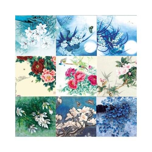 30*60cm Flower Imitation Silk Diy Bag Fabric Cloth Sewing Pattern Painting Material Crafts Textile Patchwork Cartoon Fabric D30