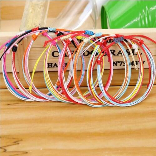 39 Styles Bohemian Color Handmade Friendship Lucky Cotton Rope Bracelet Women Sunshine Vacation Waterproof Jewelry Wristband