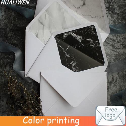 5pcs Marble Texture Envelope Paper Window Envelope Wedding Invitation Envelope Gift Envelope 140mmx190mm